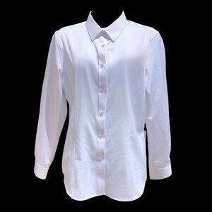 J.VER Men’s White Button Front Shirt, M